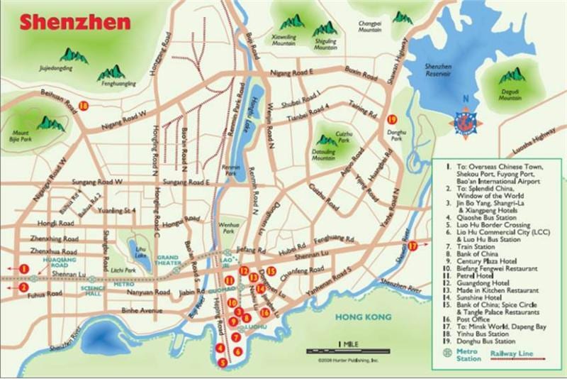 mapa de Shenzhen de compres