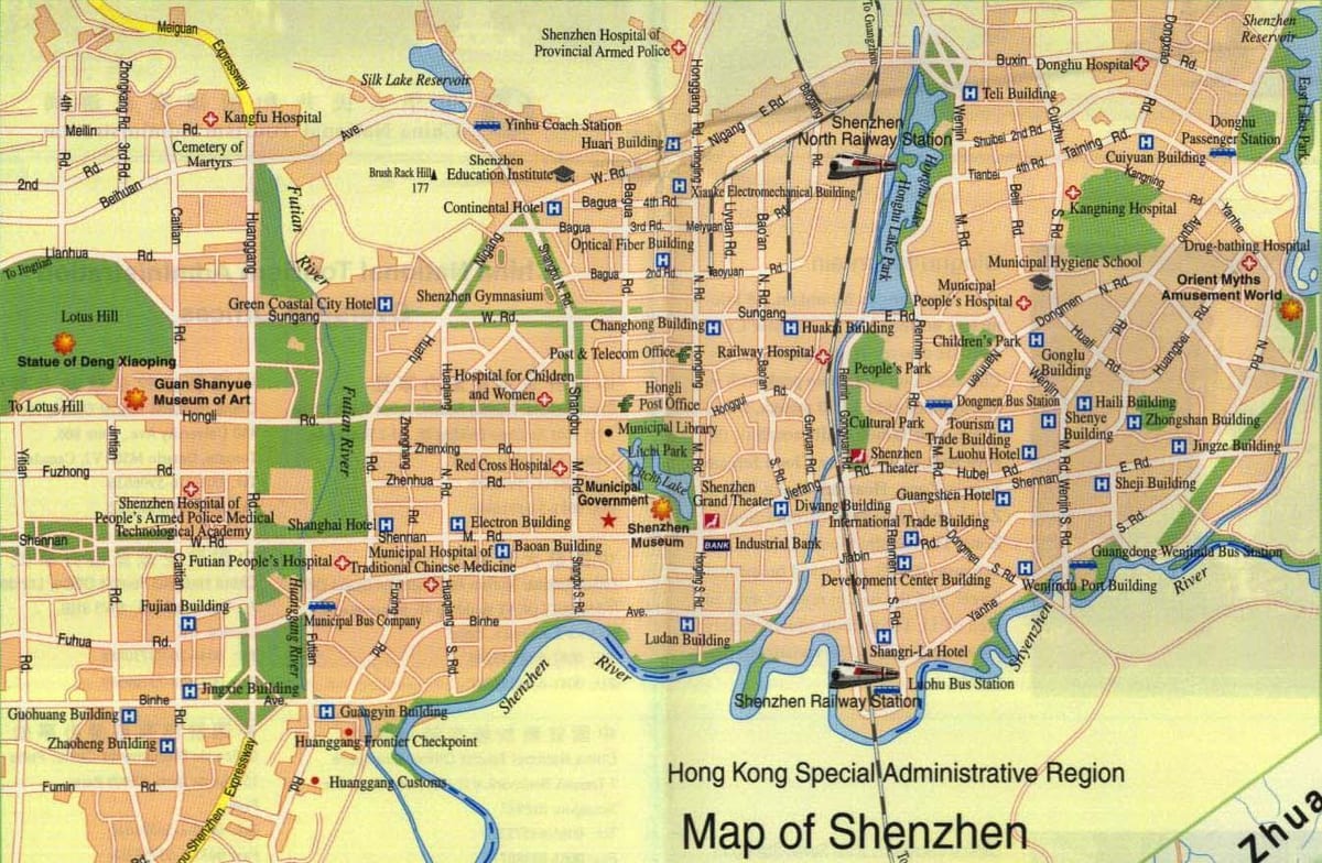 Shenzhen mapa del món