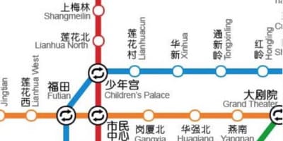 Mapa de Shenzhen de l'estació del nord