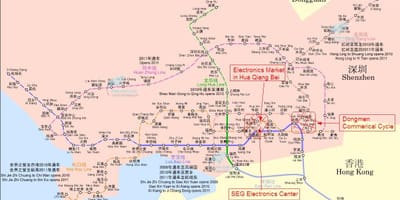 Mapa de Shenzhen mercat de l'electrònica de