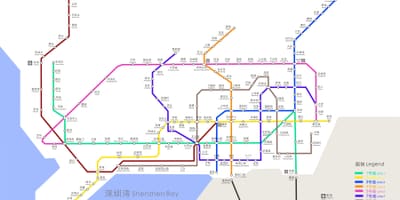 Shenzhen metro mapa 2016